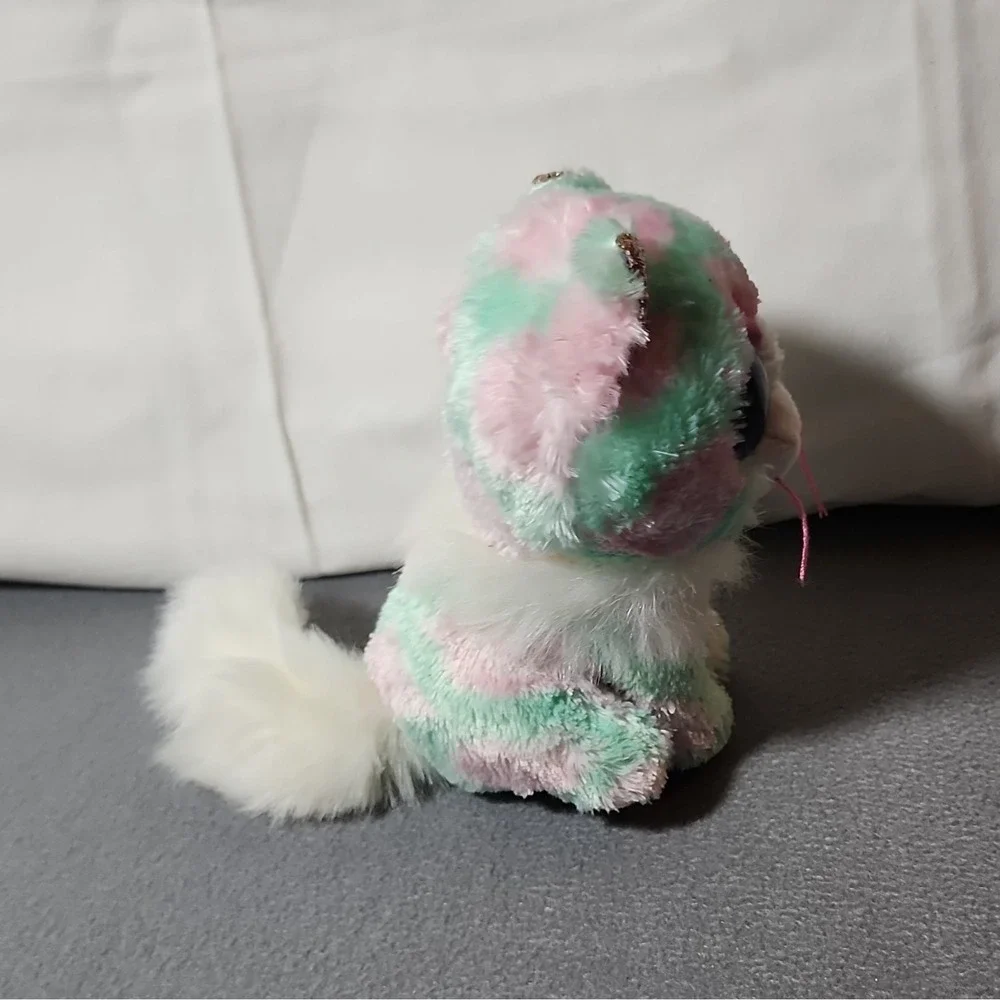 Ty Opal TySilk Plush Cat Pastel Colors Large Eyes 049563